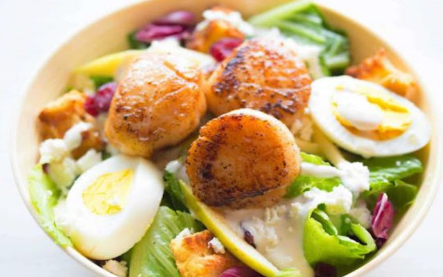 Scallop Caesar Salad